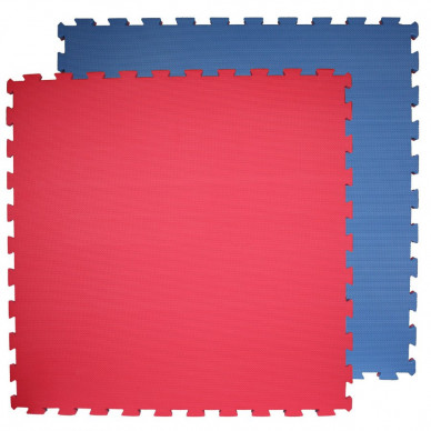 Tatami žíněnka 100 x 100 cm - 3 cm - červeno-modrá