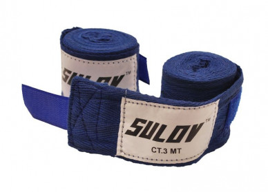 Boxerské bandáže Sulov 3 m - modrá
