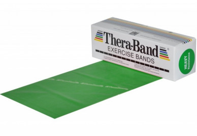 Posilovací guma TheraBand 5,5 m zelená