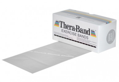 Posilovací guma TheraBand 5,5 m stříbrná