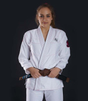 Dámské kimono GI BJJ Sakura Ground Game bílá