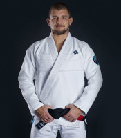 Kimono Gi BJJ Player Ground Game bílá