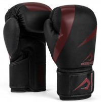 Boxerské rukavice Overlord Riven ( Syntetická kůže: – černo/červená )