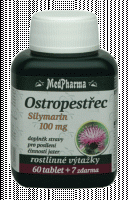 MedPhrama Ostropestřec, silymarin 200 mg, 67 tablet