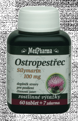 MedPhrama Ostropestřec, silymarin 200 mg, 67 tablet