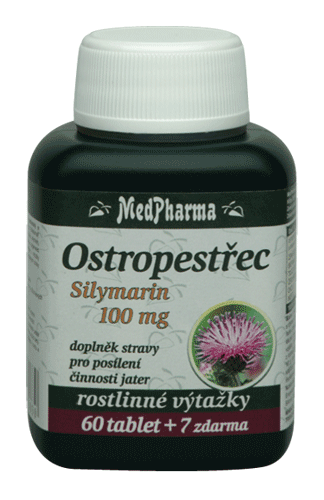 MedPhrama Ostropestřec, silymarin 200 mg, 67 tablet