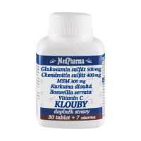 Glukosamin sulfát (chondroitin, MSM, kurkuma) KLOUBY 67tablet