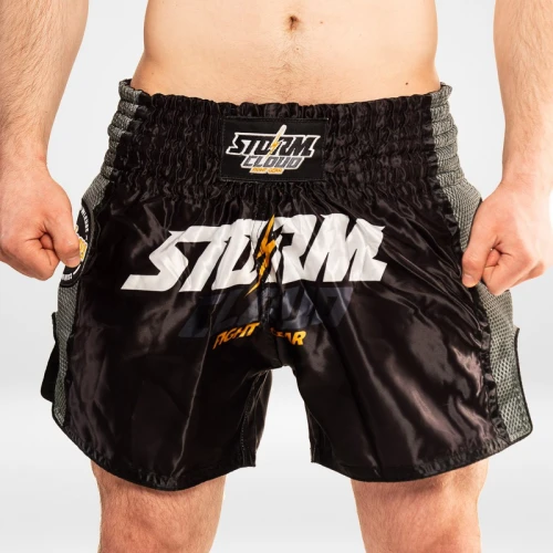 StormCloud Šortky Muay Thai Classic Černé/Šedé