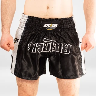 StormCloud Šortky Muay Thai College Černé/Bílé