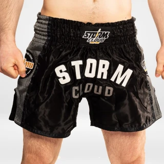 StormCloud Šortky Muay Thai Headline Černé/Šedé