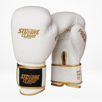 StormCloud Rukavice Boxerské Boxing Pro Bílé/Zlaté