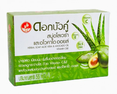 Dok Bua Ku aloe vera & avocado oil soap 55g – bylinné mýdlo