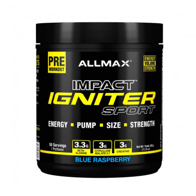 Allmax Impact Igniter Sport 320g Blue rasp