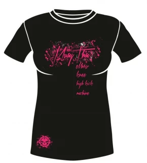 Dámské sportovní tričko MACHINE Muay Thai - Černé