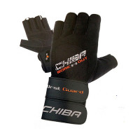 Fitness rukavice CHIBA s omotávkou Wristguard - černé