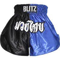 Muay Thai šortky Blitz- modro/černé