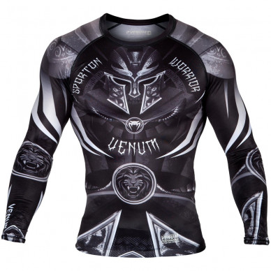 Rashguard VENUM GLADIATOR 3.0 dl. rukáv - černo/bílý