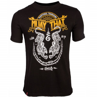 Pánské Muay Thai tričko 8 weapons SAK YANT TIGERS - černé