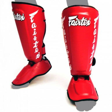 Chrániče holení a nártů Fairtex  SP7 - červenobílá