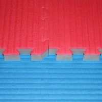 Tatami judo puzzle třívrstvé 4 cm - modro/červené