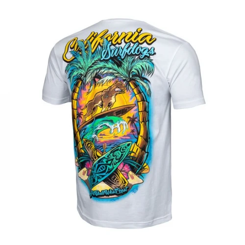PitBull West Coast Triko SURFDOG - bílé