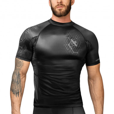 Rashguard HAYABUSA Geo kr. rukáv - šedý