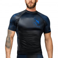 Rashguard HAYABUSA Geo kr. rukáv - modrý