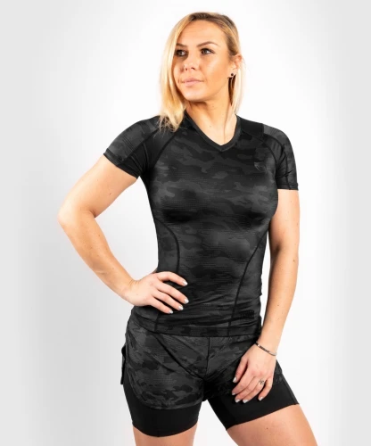 Dámský Rashguard VENUM KR. rukáv DEFENDER - černý
