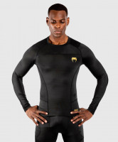 Rashguard VENUM G-FIT s DL. rukávem -  černo/zlatý