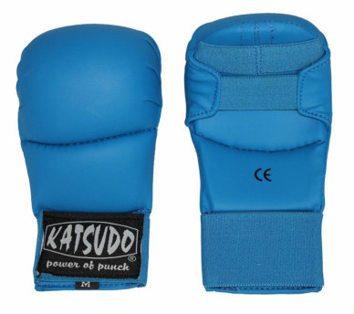 Rukavice karate Katsudo KLASIK - modré bez palce