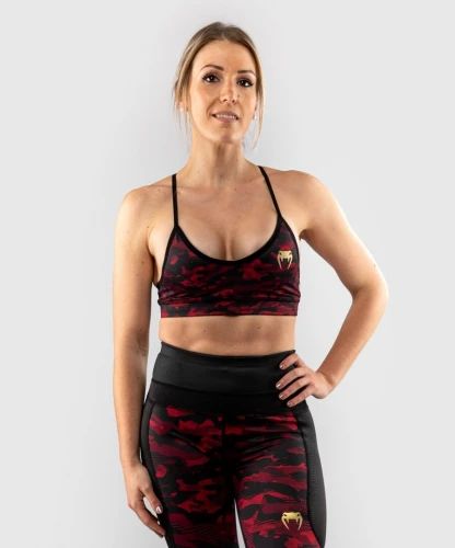 Sportovní podprsenka VENUM Defender bras - černo/červená