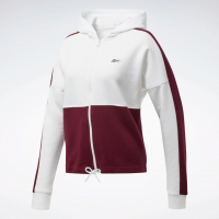 Dámská mikina REEBOK Training Essentials Logo - White / Maroon