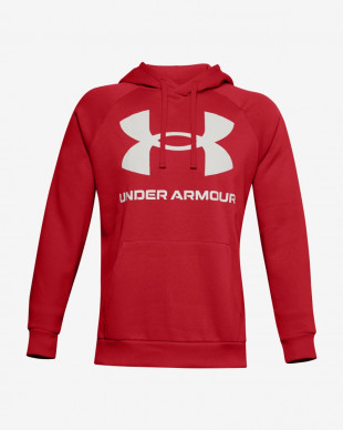 Pánská mikina UNDER ARMOUR Rival Fleece Big Logo - červená