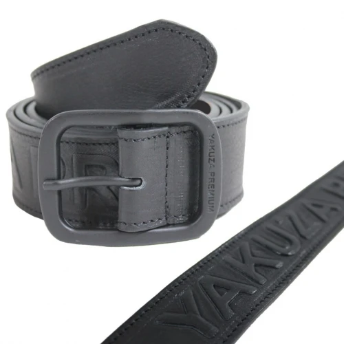 Yakuza Premium Kožený opasek 2970 - 90cm- černý