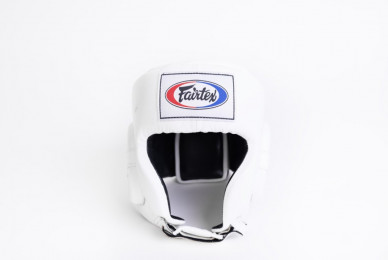 Přilba s lícnicemi Fairtex  HG6 - bílá