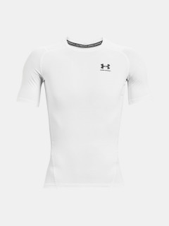 Pánské kompresní triko Under Armour HG Armour Comp SS - bílé