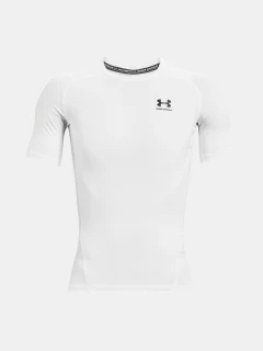 Pánské kompresní triko Under Armour HG Armour Comp SS - bílé