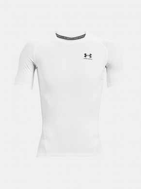 Pánské kompresní triko Under Armour HG Armour Comp SS - bílé