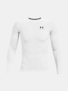 Pánské kompresní triko Under Armour HG Armour Comp LS - bílé