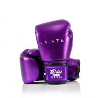 Boxerské rukavice Fairtex Metallic BGV22 fialové + taška Fairtex zdarma