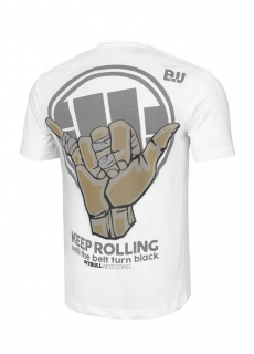 PitBull West Coast Triko Keep Rolling  - bílé