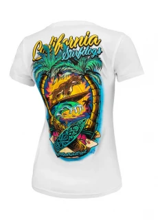 PitBull West Coast Dámské triko Surfdog - bílé