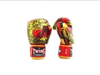 Boxerské rukavice TWINS FBGVL3-52 - zlato/červené