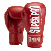 SUPER PRO Boxerské rukavice Combat Gear Champ - červeno/bílé