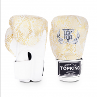 Boxerské rukavice TOP KING Super Air Snake White Gold