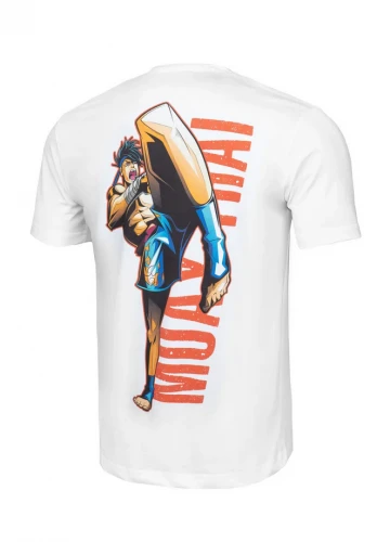 PitBull West Coast Triko Muay Thai Champions - bílé