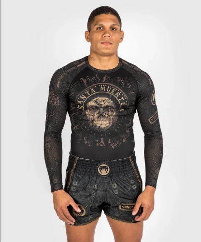 Rashguard VENUM Santa Muerte Dark Sides Dl. rukávem - černý