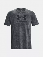 Pánské triko Under Armour UA WASH TONAL SPORTSTYLE SS - černé