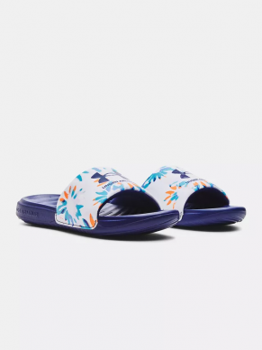 Pantofle UNDER ARMOUR W Ansa Graphic - bílé