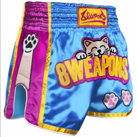 8 WEAPONS Muay Thai trenýrky Meow - modré